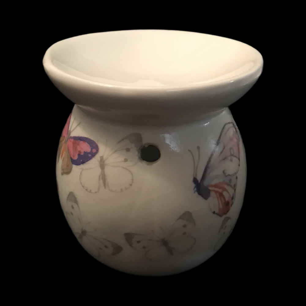 Hand Decorated Butterfly Tea Light Burner