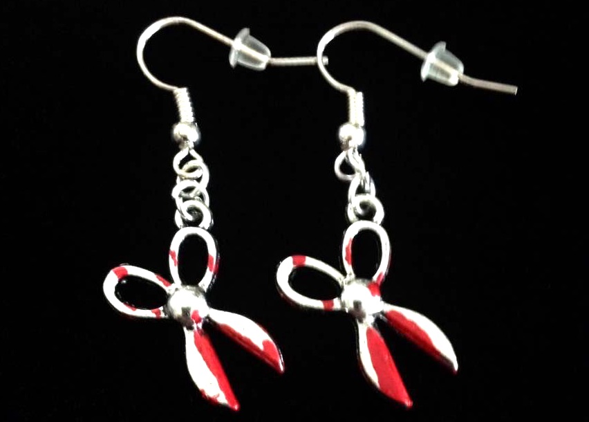*No.888 Blood Soaked Scissors Earrings