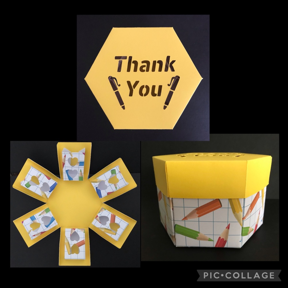 Small Teachers Thank you Themed Exploding Box (Made to Order)