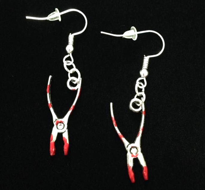 *No.852 Blood Soaked Pliers Earrings