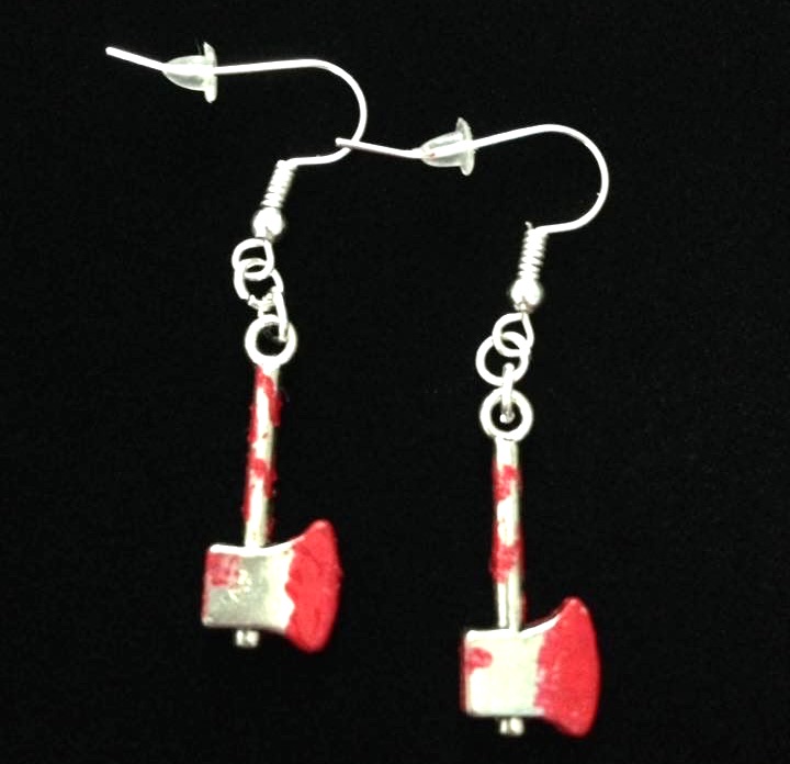 *No.861 Blood Soaked Axe Earrings