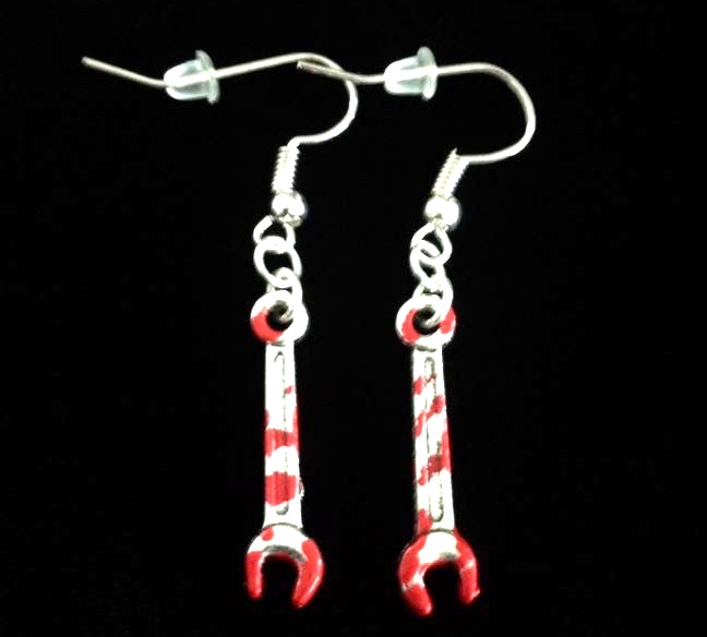 *No.867 Blood Soaked Spanner Earrings