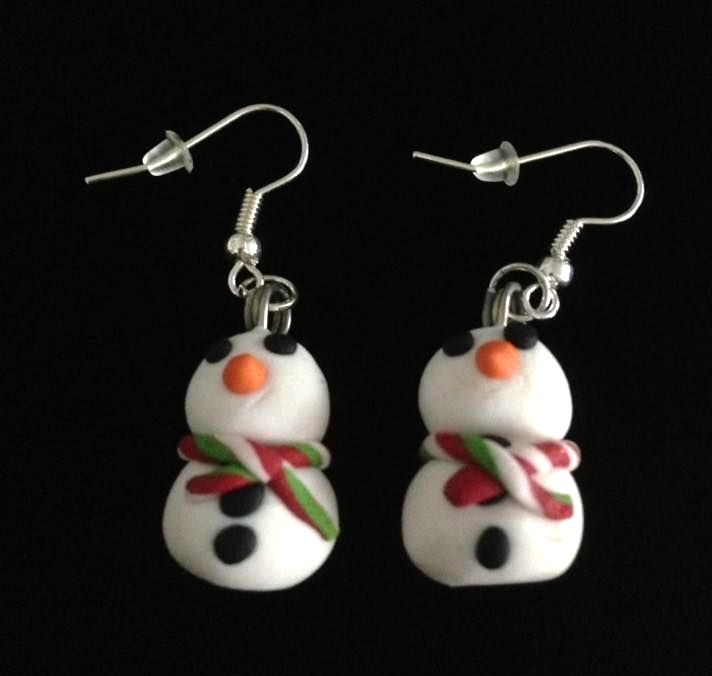 *No.1173 Snowman Earrings