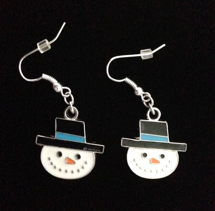 *No.1178 Snowmen's Face Earrings