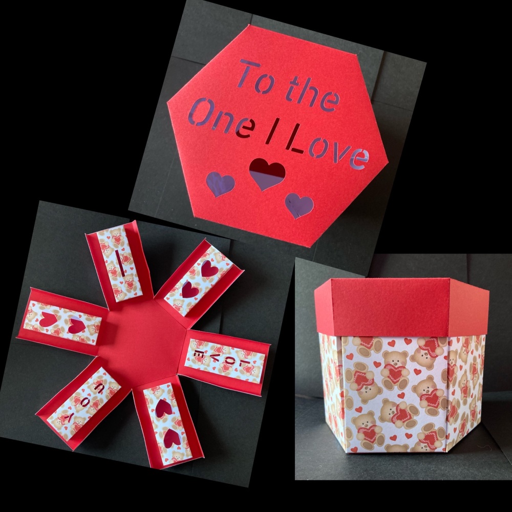 To the One I Love Valentine's Day Themed Exploding Box (Made to Order)