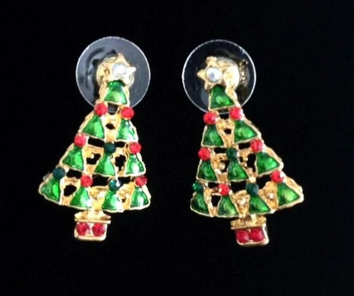 *No.1149 Christmas Tree Earrings