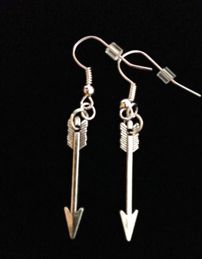 *No.1519 Tibetan Silver Arrow Earrings