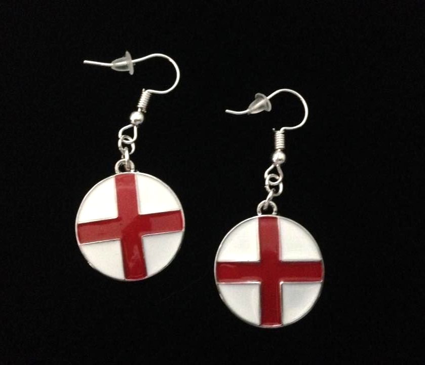 *No.229 St Georges Cross Charm Earrings