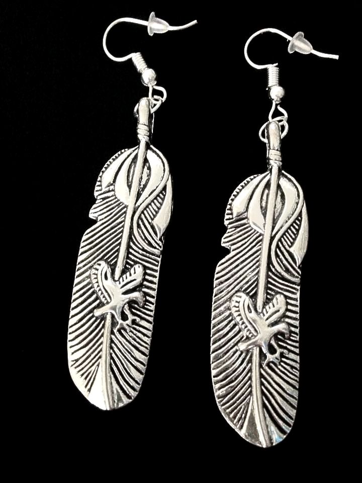 *No.248 Silver Feather Earrings