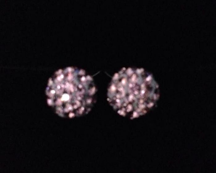 *No.260 Lilac Disco Ball Stud Earrings