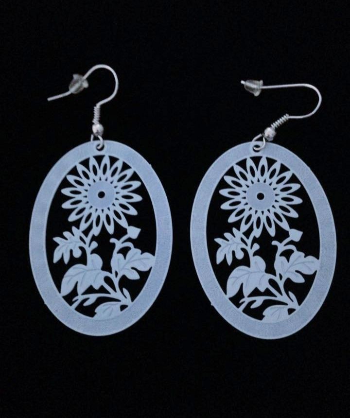 *No.279  Blue Flower Earrings