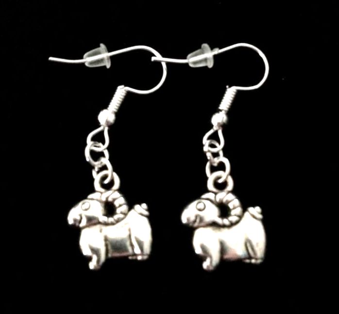 *No.430 Mini Ram/Goat Earrings