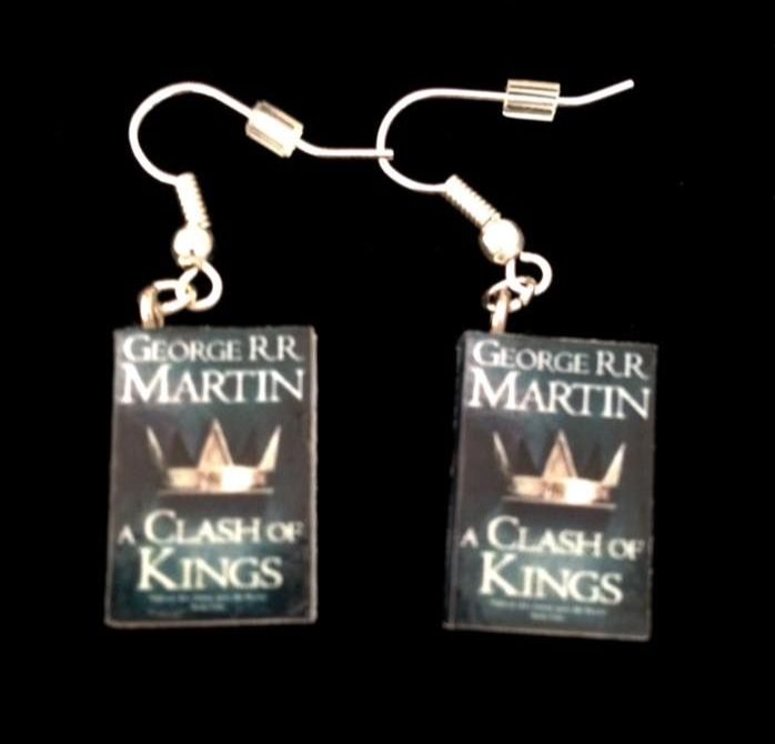 *No.458 A Clash of Kings / Game of Thrones Mini Book Earrings