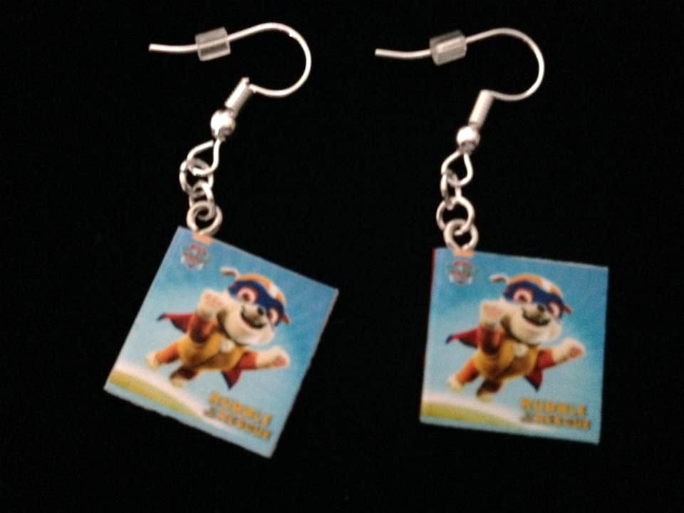 *No.473 Dog Patrol Rubble to the Rescue Mini Book Earrings