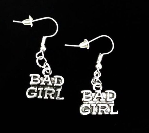 *No.499 Silver Bad Girl Charm Earrings