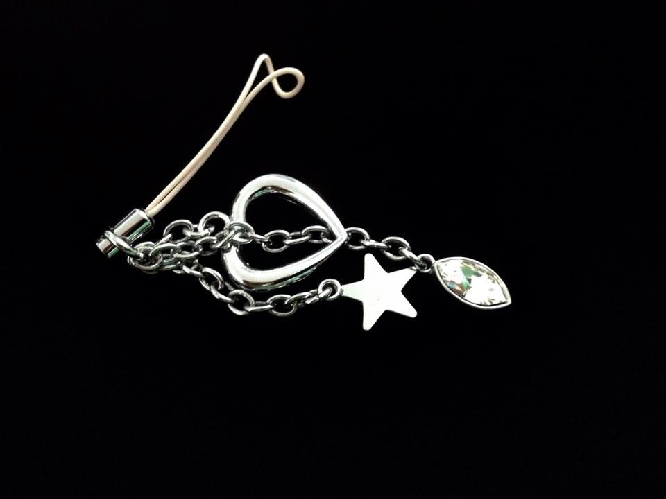 No.33 Heart, Star and Crystal Lanyard