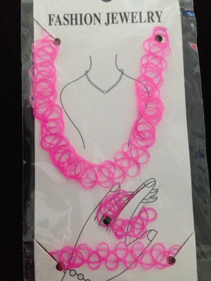 No.3 Pink Net Jewellery Set