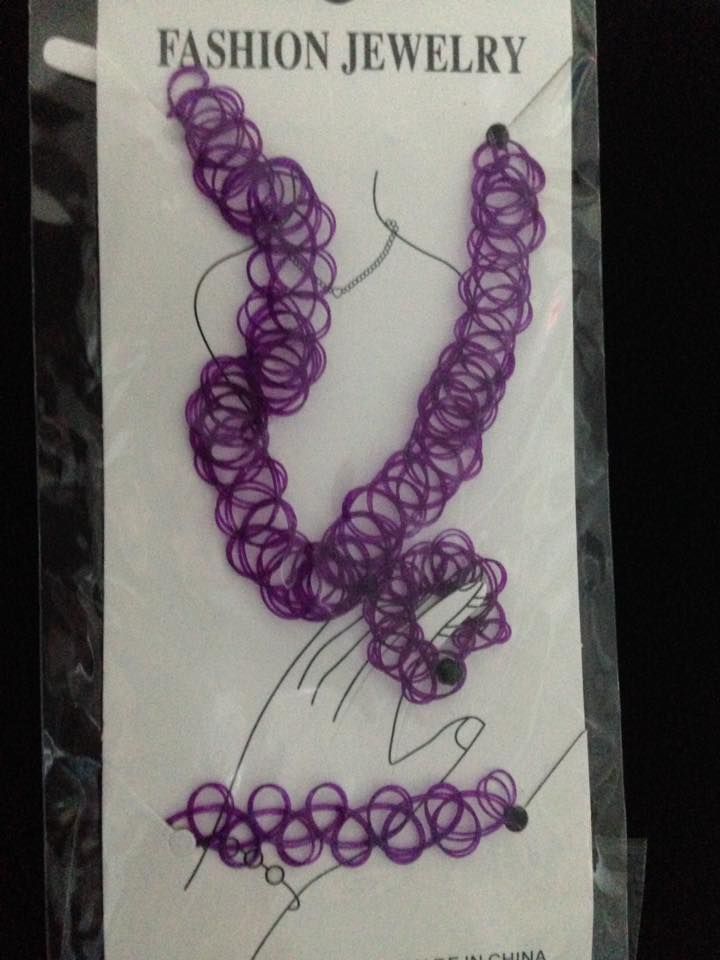 No.4 Purple Net Jewellery Set