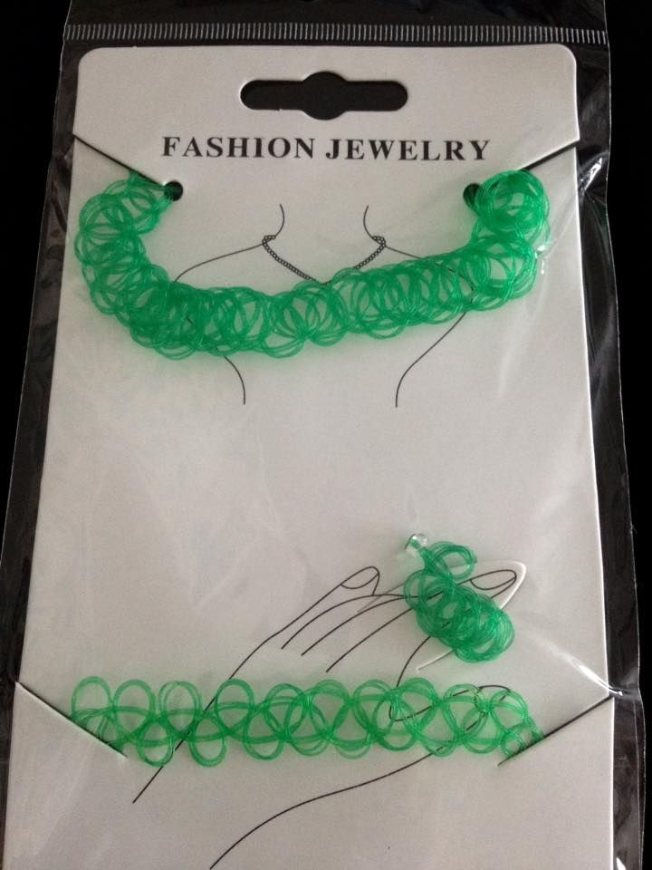 No.15 Green Net Jewellery Set