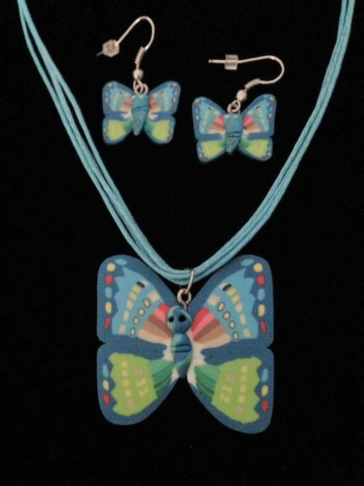 No.31 Turquiose Butterfly Jewellery Set
