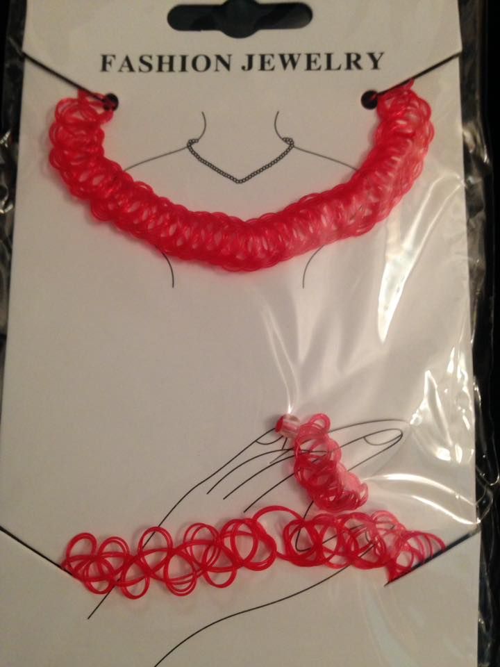 No.49 Red Net Jewellery Set