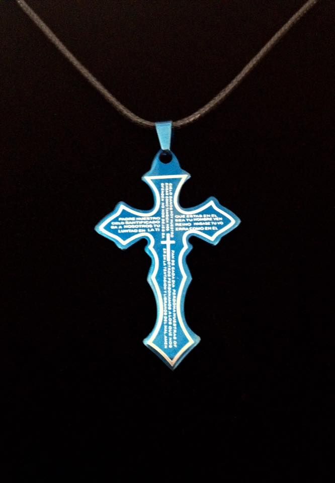 No.25 Blue Cross Necklace