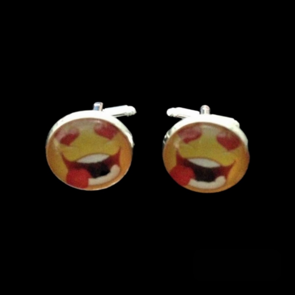 No.4 In Love Emoji Cufflinks