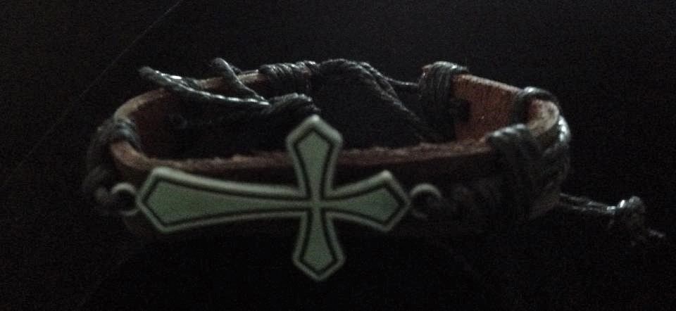 No.46 Brown and Black Cross Wristband