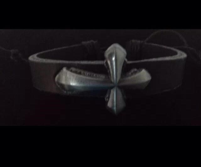 No.50 Black Cross Wristband