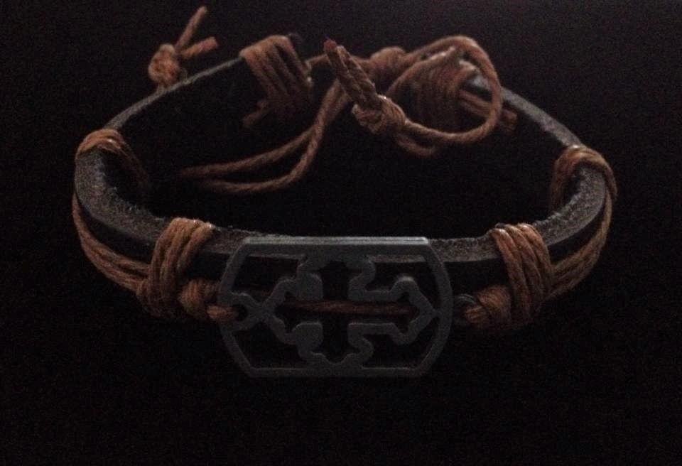 No.63 Brown Cross Wristband