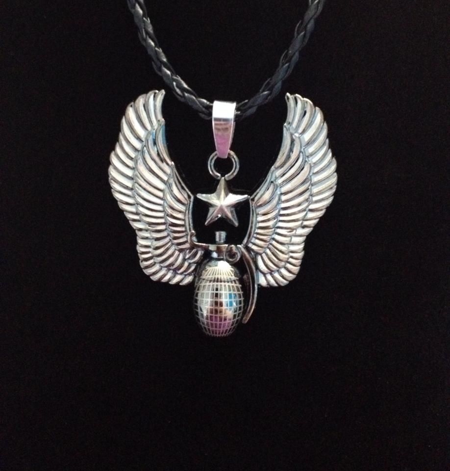 No.84 Winged Hand Grenade Necklace