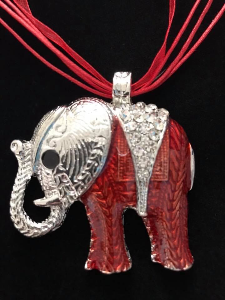 No.14 Red Elephant Necklace