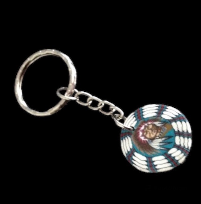 No.12 Indian Chief Charm Keyring