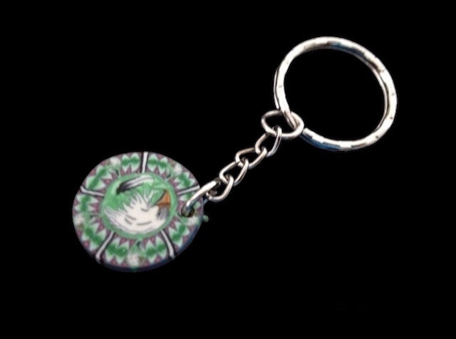 No.13 Birds Head Charm Keyring