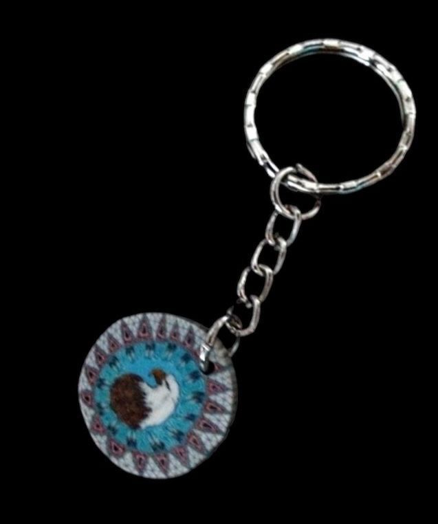 No.14 Eagle Head Charm Keyring