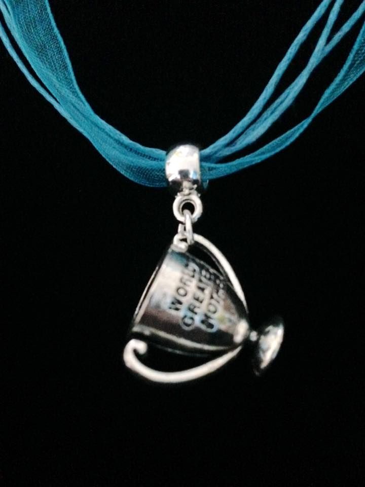 No.41 Turquiose 'Worlds Greatest Mother' Trophy Cup Necklace