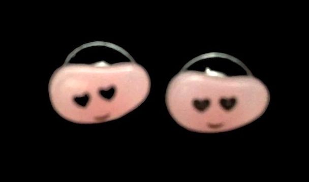 *No.250 Pink Jellybean Stud Earrings