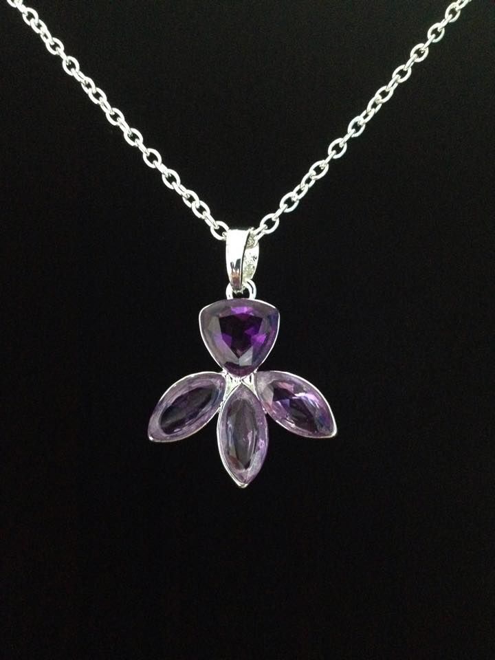 No.228 Lilac Crystal Necklace