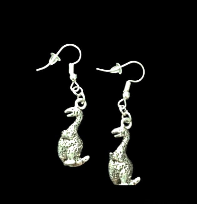 *No.169 Tibetan Silver Dinosaur Earrings