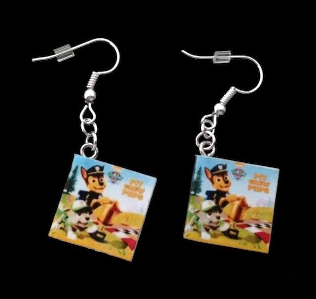 *No.474 Dog Patrol Pit Crew Pups Mini Book Earrings