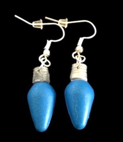 *No.1101 Blue Christmas Light Earrings