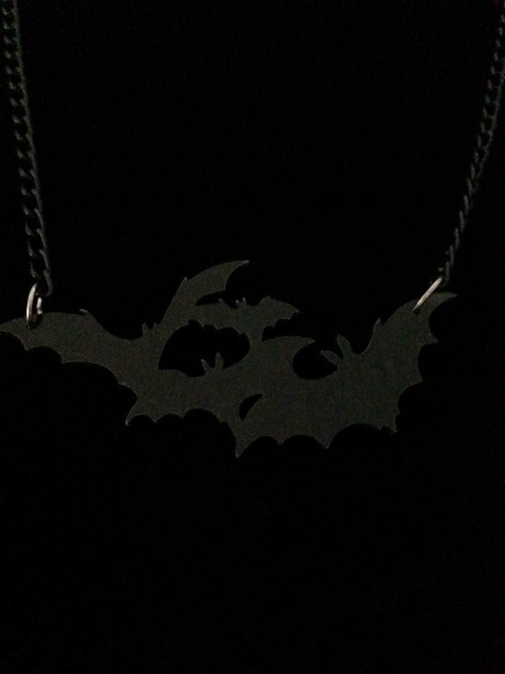 No.853 Black Bats Necklace