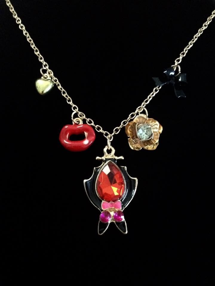 No.880 Multicoloured Vampire Bat Necklace