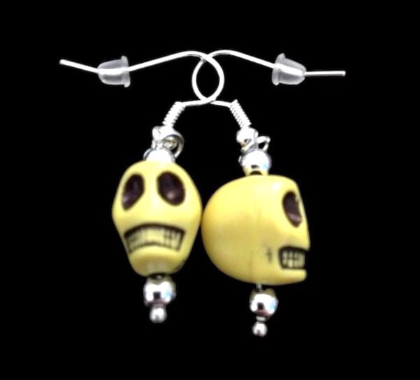 *No.807 Yellow Skull Earrings