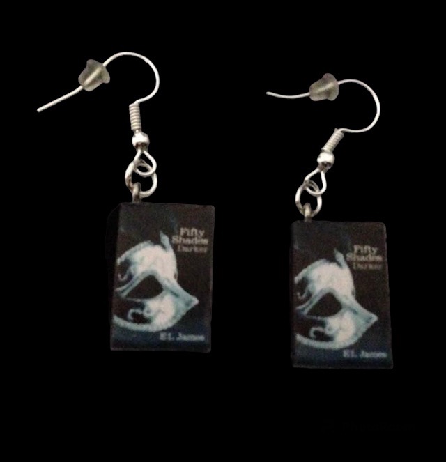 No.463 Fifty Shades Darker Mini Book Earrings