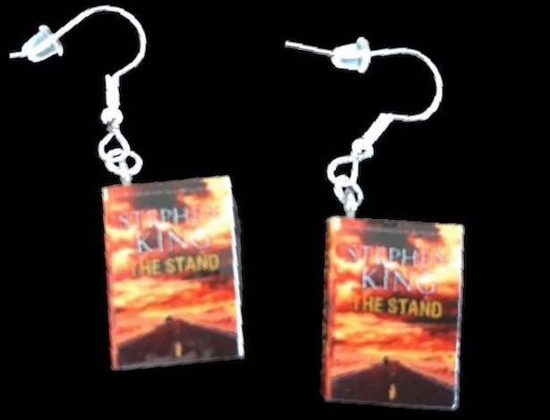 *No.911 The Stand Mini Book Earrings