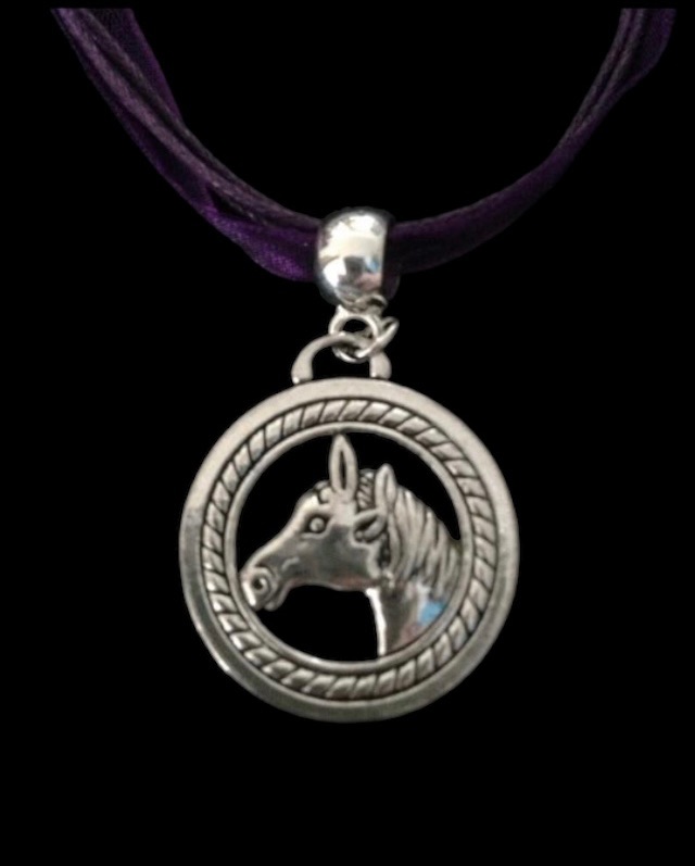 No.59 Purple Horse Charm Necklace