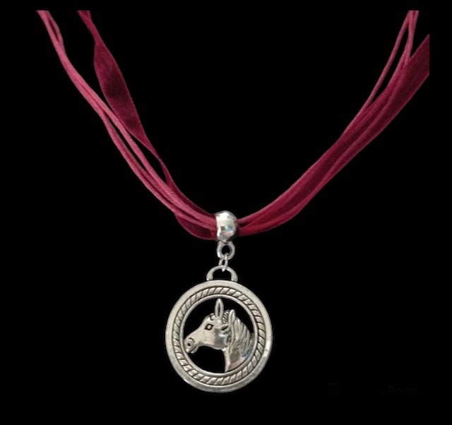 No.58 Pink Horse Charm Necklace