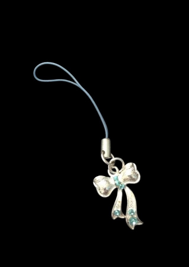 No.54 Blue and Silver Bow Charm Lanyard