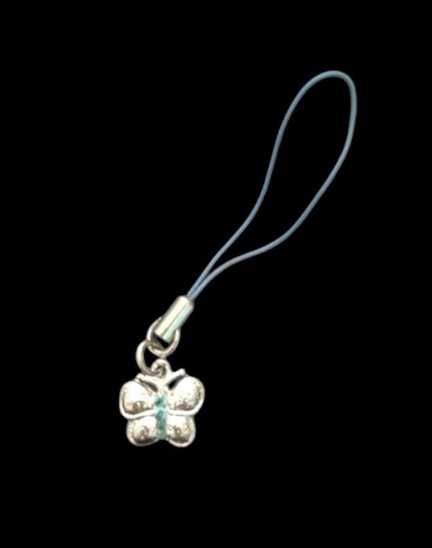 No.53 Blue and Silver Butterfly Charm Lanyard